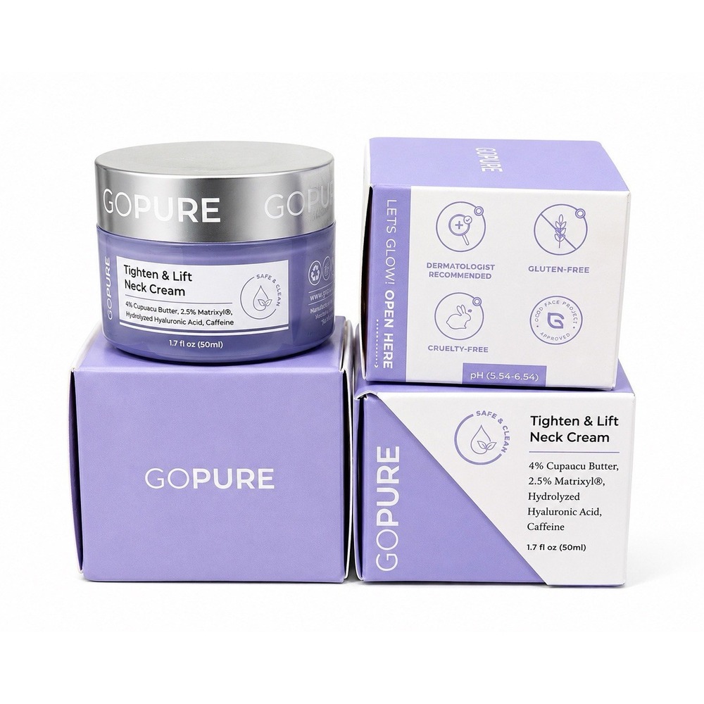 goPure Tighten & Lift Neck Cream Firming Moisturizer 1.7 fl oz Gluten-Free